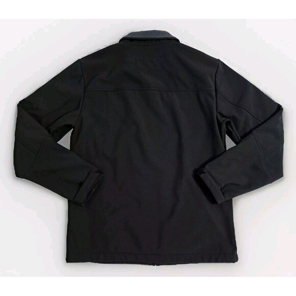 IZOD Men's Small Performance Soft Shell Full Zip Golf Jacket Coat Black - Picture 9 of 12